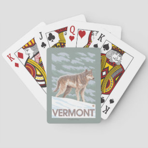 VermontWolf Scene Playing Cards