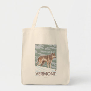 VermontWolf Scene Tote Bag