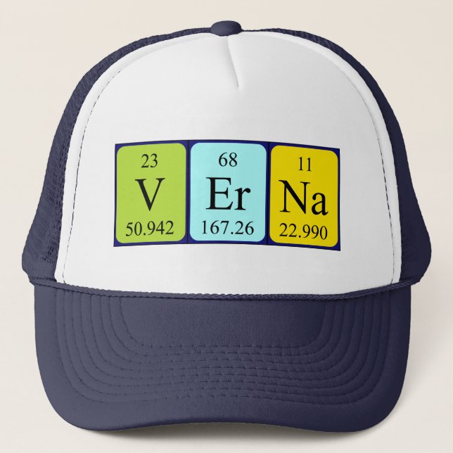 Verna periodic table name hat (Front)