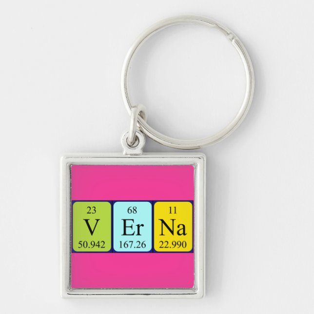 Verna periodic table name keyring (Front)