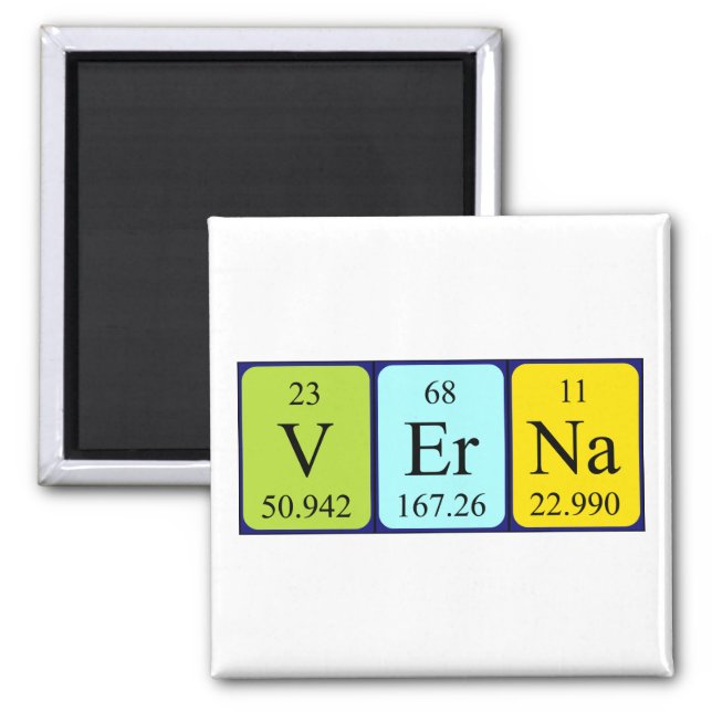 Verna periodic table name magnet (Front)