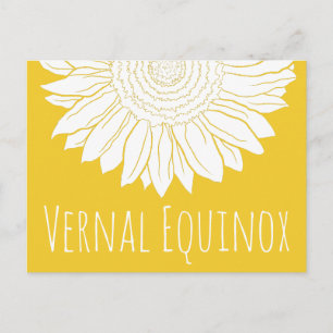 vernal equinox sunflower postcard
