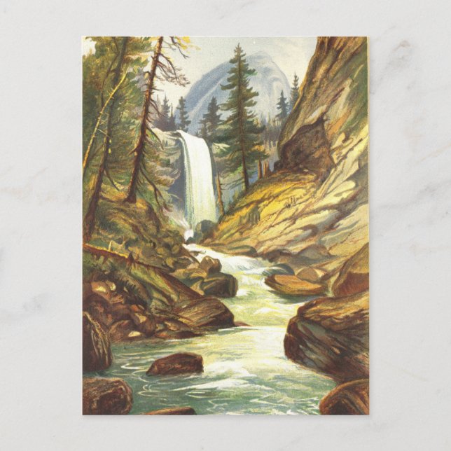 Vernal Fall, Yosemite Valley, Vintage Postcard (Front)