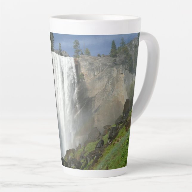 Vernal Falls I in Yosemite National Park Latte Mug (Right Angle)