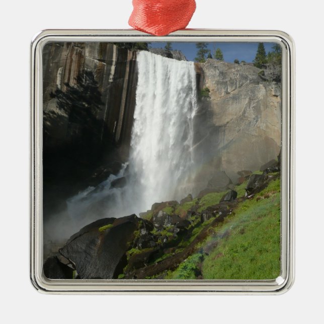 Vernal Falls I in Yosemite National Park Metal Tree Decoration (Front)