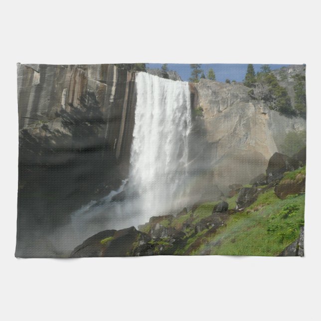 Vernal Falls I in Yosemite National Park Tea Towel (Horizontal)