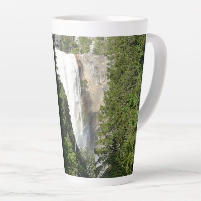 Vernal Falls II in Yosemite National Park Latte Mug (Right Angle)