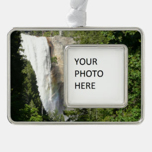 Vernal Falls II in Yosemite National Park Silver Plated Framed Ornament