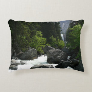 Vernal Falls in the Distance at Yosemite Decorative Cushion