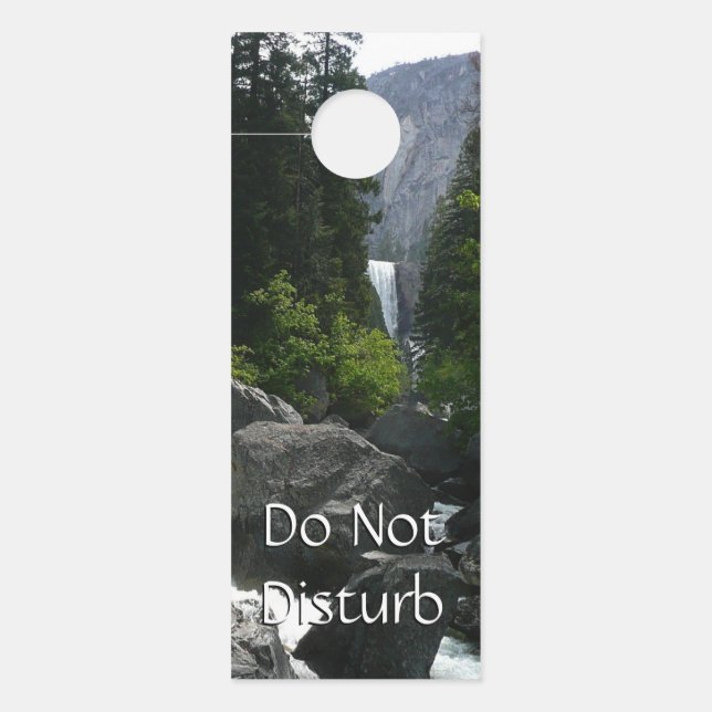 Vernal Falls in the Distance at Yosemite Door Hanger (Front)