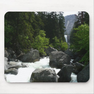 Vernal Falls in the Distance at Yosemite Mouse Mat