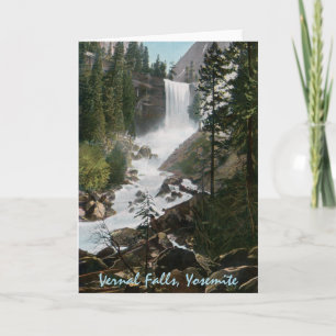 Vernal Falls Vintage Yosemite Greeting Card