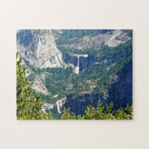 Vernal & Nevada Falls from Glacier Point, CA Jigsaw Puzzle