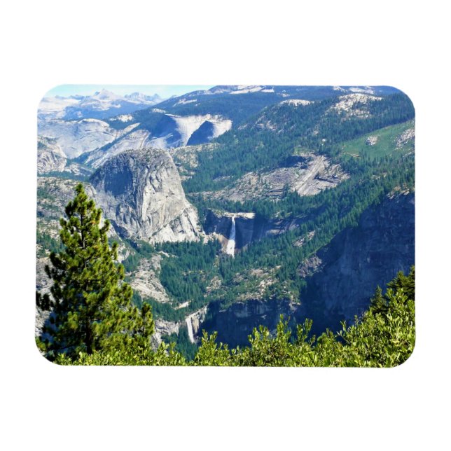Vernal & Nevada Falls from Glacier Point, CA Magnet (Horizontal)