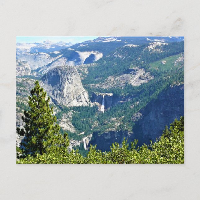 Vernal & Nevada Falls from Glacier Point, CA Postcard (Front)