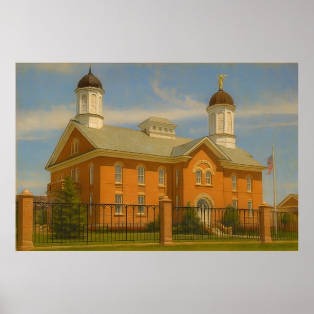 Vernal Utah Temple Painting™ LDS Wall Art Poster (Front)
