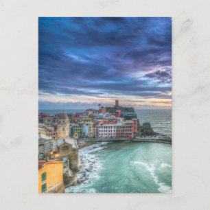 Vernazza at sunset, Italy Postcard
