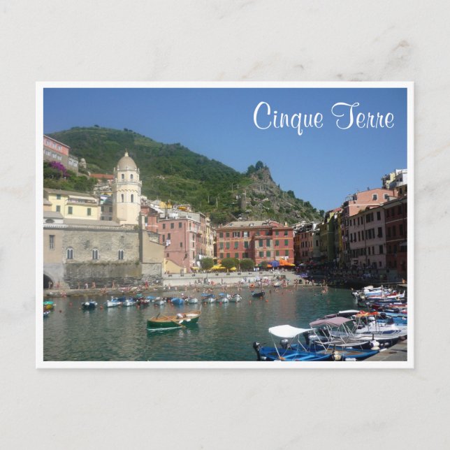 vernazza cinque harbour postcard (Front)