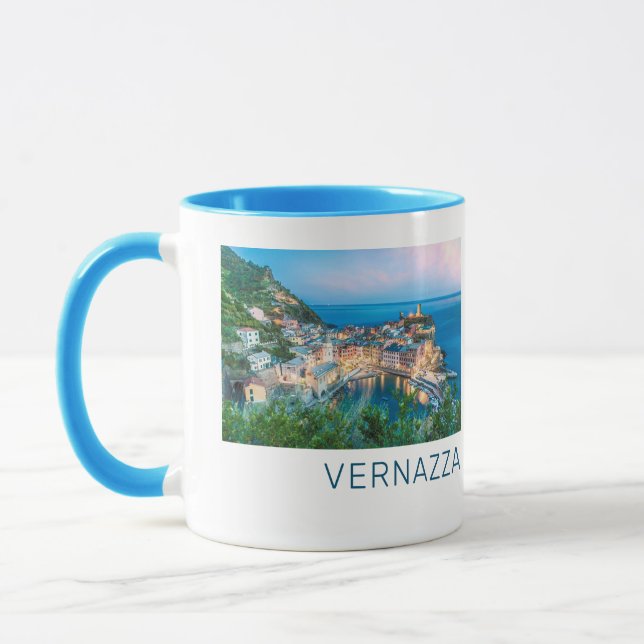 Vernazza Cinque Terre La Spezia Italy Panorama Mug (Left)