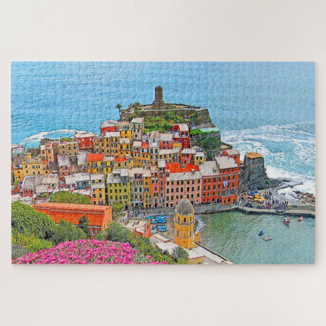 VERNAZZA  - Cinque Terre - panorama - Liguria - Jigsaw Puzzle (Horizontal)