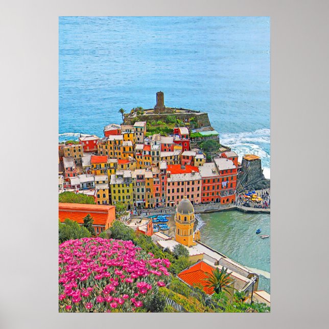 VERNAZZA  - Cinque Terre - panorama - Liguria - Poster (Front)