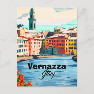 Vernazza Cinque Terre postcard, Italy postcard, Tr Postcard