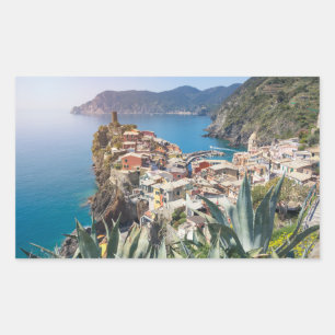 Vernazza town in the Cinque Terre Rectangular Sticker