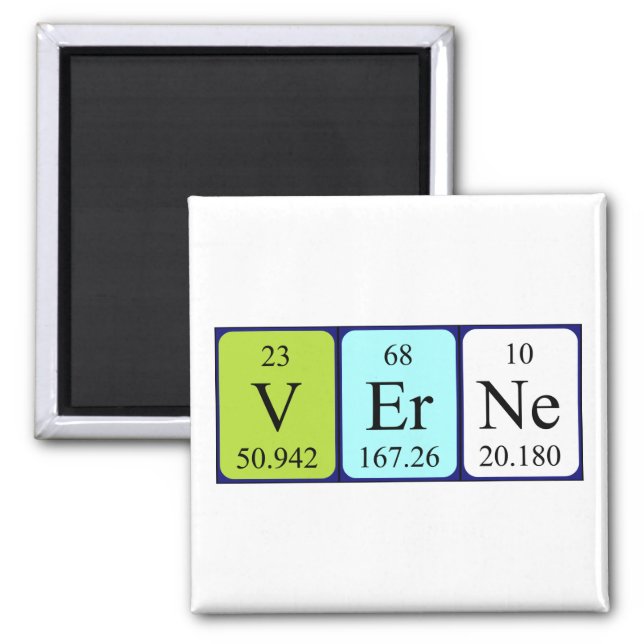 Verne periodic table name magnet (Front)