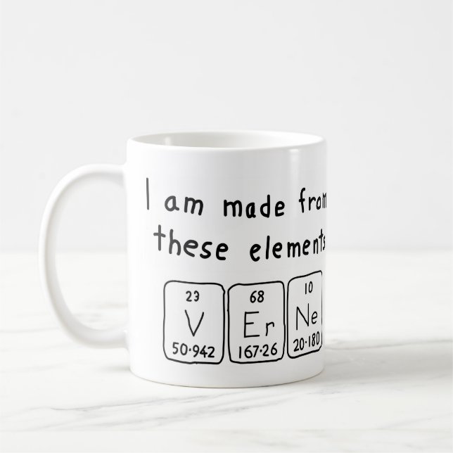 Verne periodic table name mug (Left)