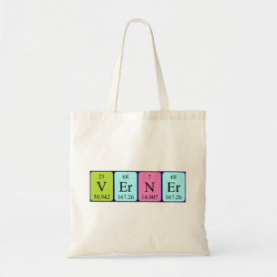 Verner periodic table name tote bag