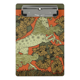 Verneuil Art Nouveau Horse: Vintage Equestrian Mini Clipboard