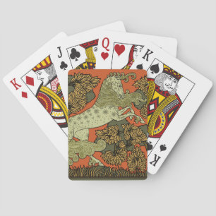 Verneuil Art Nouveau Horse: Vintage Equestrian Playing Cards