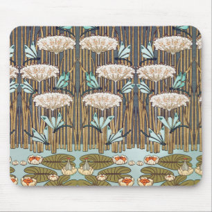 Verneuil Dragonfly Water Lily Art Nouveau: Vintage Mouse Mat