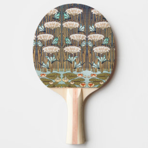 Verneuil Dragonfly Water Lily Art Nouveau: Vintage Ping Pong Paddle