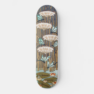 Verneuil Dragonfly Water Lily Art Nouveau: Vintage Skateboard