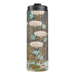 Verneuil Dragonfly Water Lily Art Nouveau: Vintage Thermal Tumbler