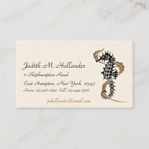 Verneuil Seahorse Art Nouveau Business Cards