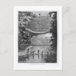 Verney Lovett Cameron (1844-94) Crossing the Lulin Postcard