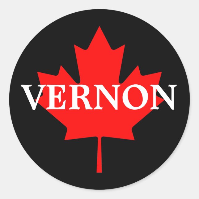 VERNON CLASSIC ROUND STICKER (Front)