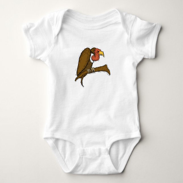 Vernon Vulture Baby Bodysuit (Front)