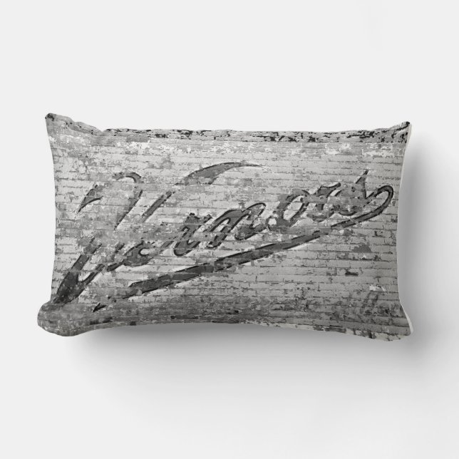 Vernor's Brick Wall Ann Arbor Michigan Lumbar Cushion (Front)