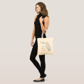 Vero Beach FL Map Elegant Navy Blue Wedding Favour Tote Bag (Front (Model))