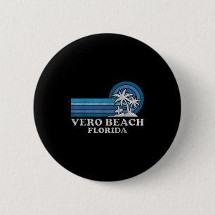 Vero Beach Florida Family Summer Vacation Vintage  6 Cm Round Badge