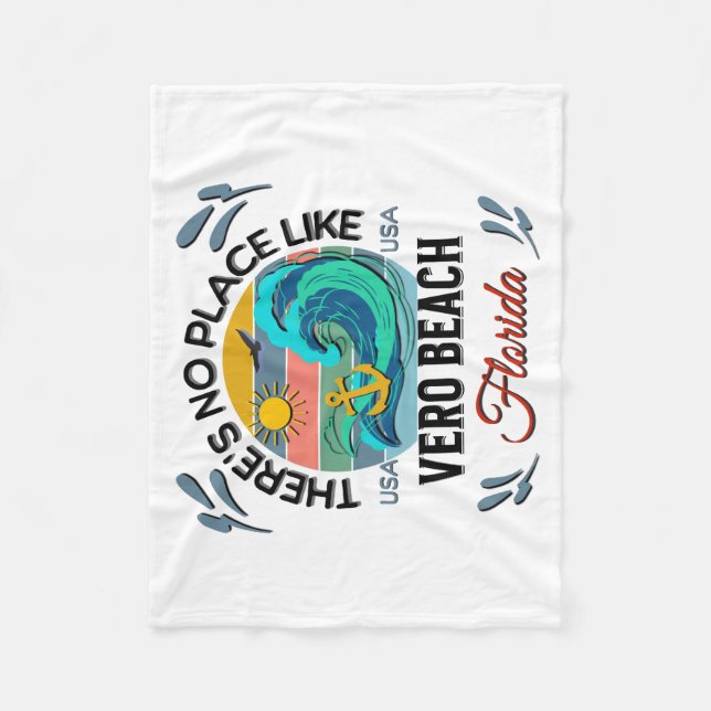 Vero Beach, Florida Fleece Blanket (Front)
