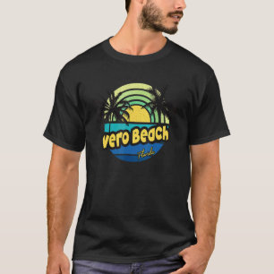 Vero Beach Florida Island Vacation Summer Family V T-Shirt