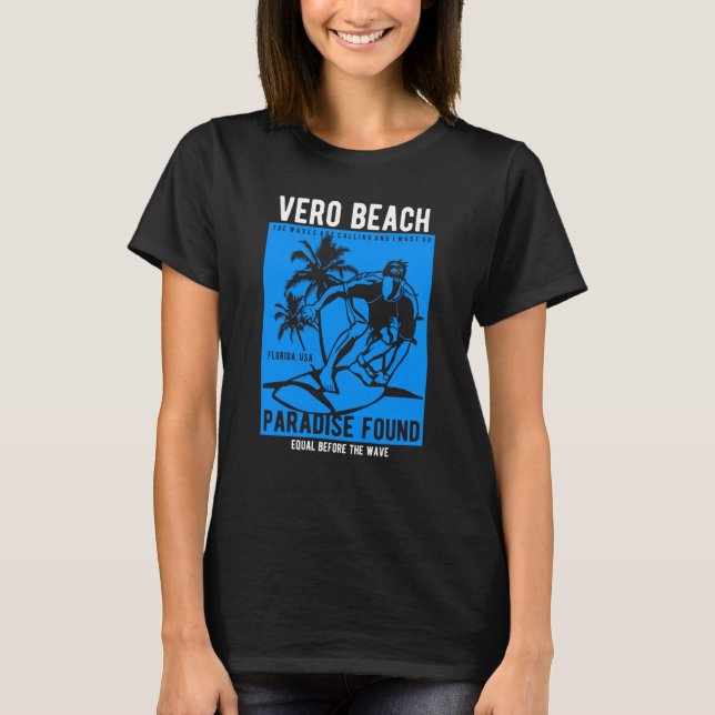 Vero Beach Florida Retro Style Souvenir  10 T-Shirt (Front)