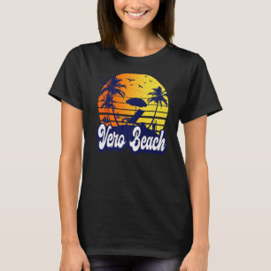 Vero Beach Florida Sunset Beach Retro Premium T-Shirt