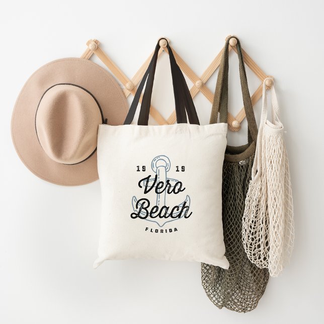 Vero Beach Florida Vintage Logo Tote Bag (Creator Uploaded)
