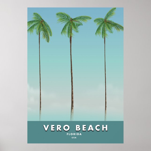 Vero Beach Florida vintage travel poster (Front)