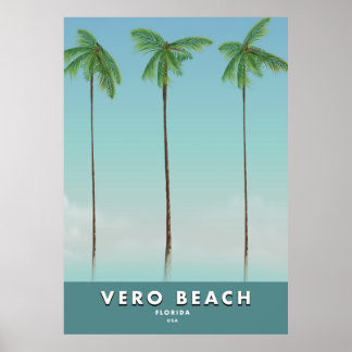 Vero Beach Florida vintage travel poster